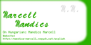marcell mandics business card